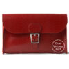 Brit-Luxe Clutch Bag Croc Vintage Red