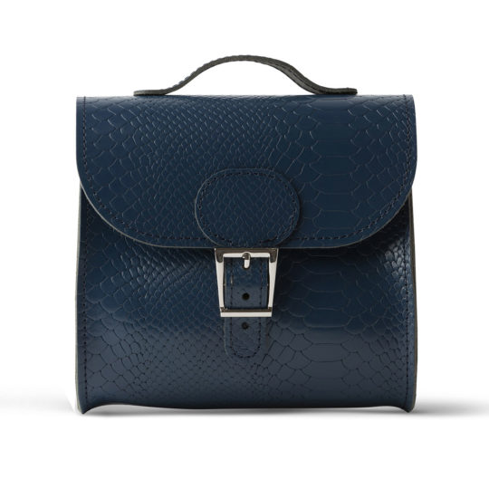 Brit-Stitch Brit-Luxe Shoulder Bag Insignia Blue Croc