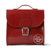 Brit-Luxe Shoulder Bag Croc Vintage Red