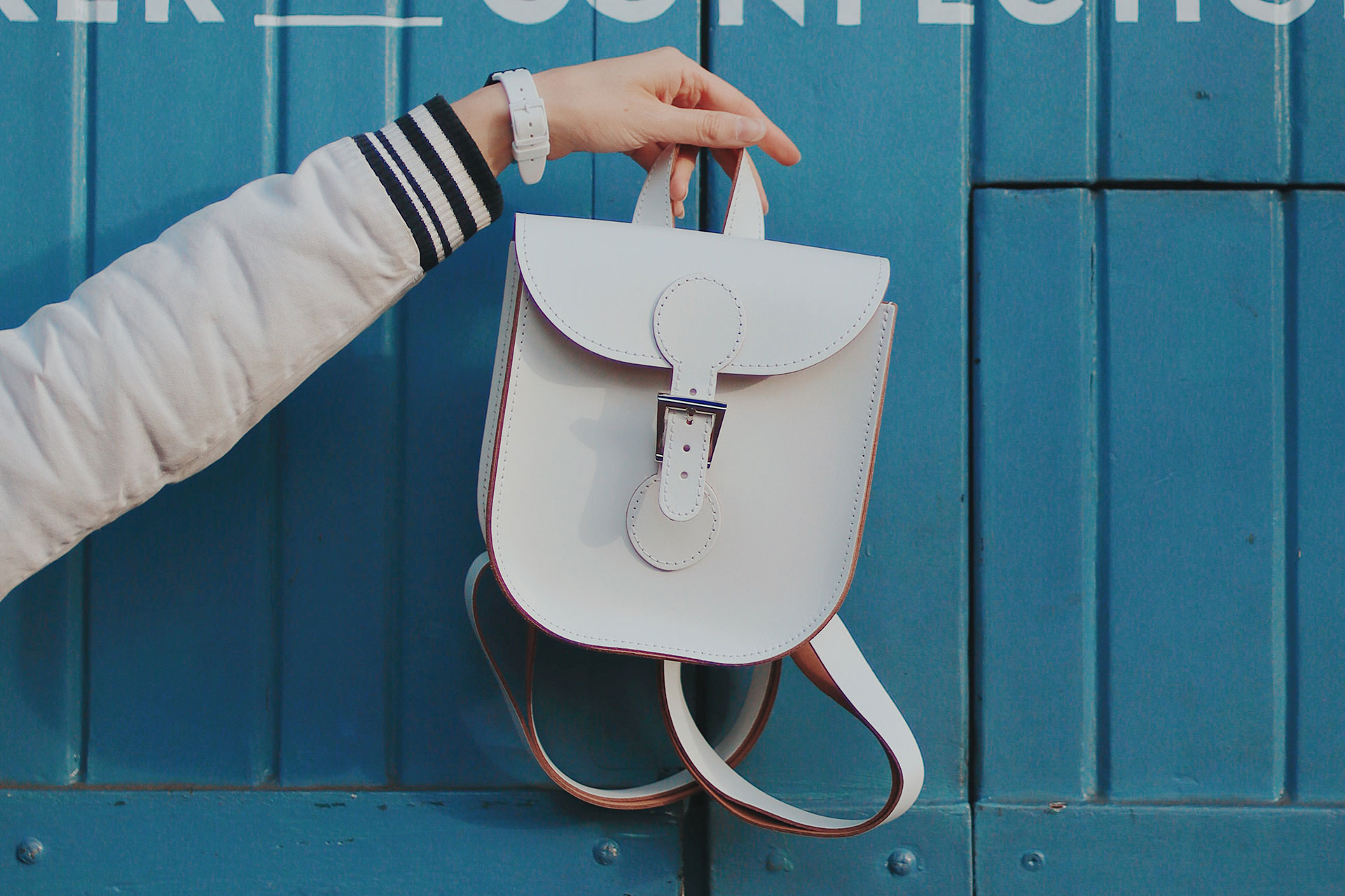 Brit-Stitch Leather Backpack