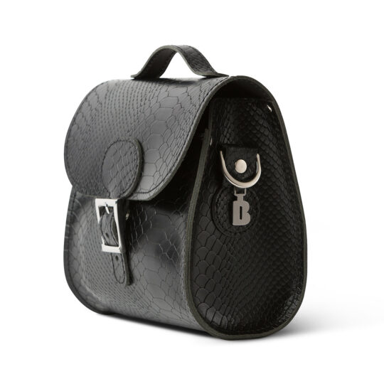 Brit-Luxe Shoulder Bag Croc Black