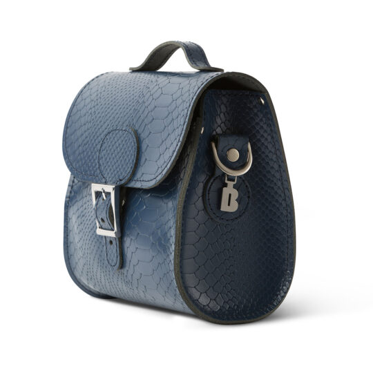 Brit-Luxe Shoulder Bag Croc Insignia Blue